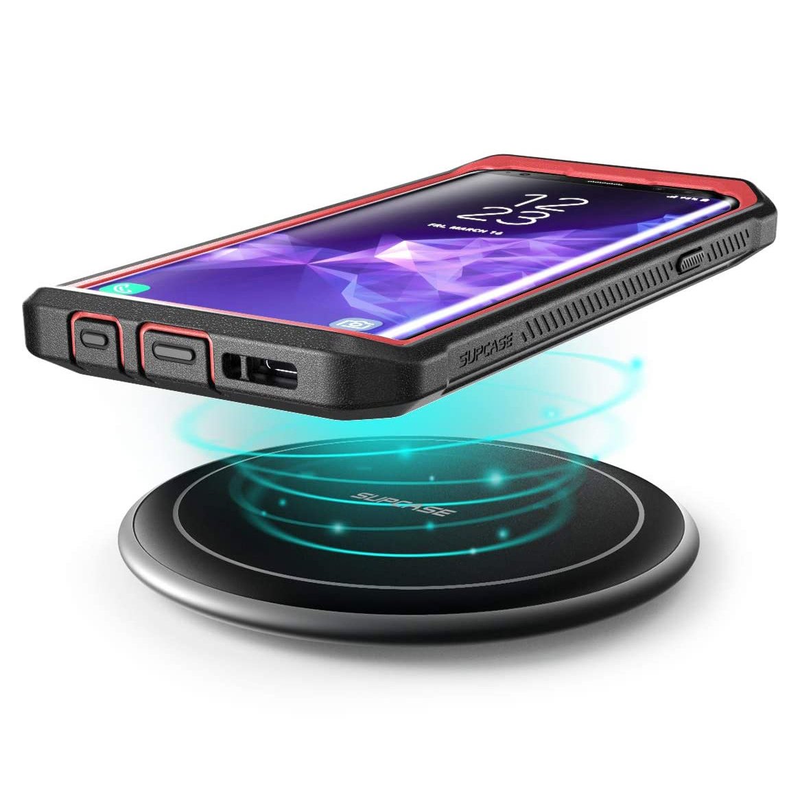 Galaxy S9 Unicorn Beetle Pro Full Body Rugged Holster Case-Metallic Red