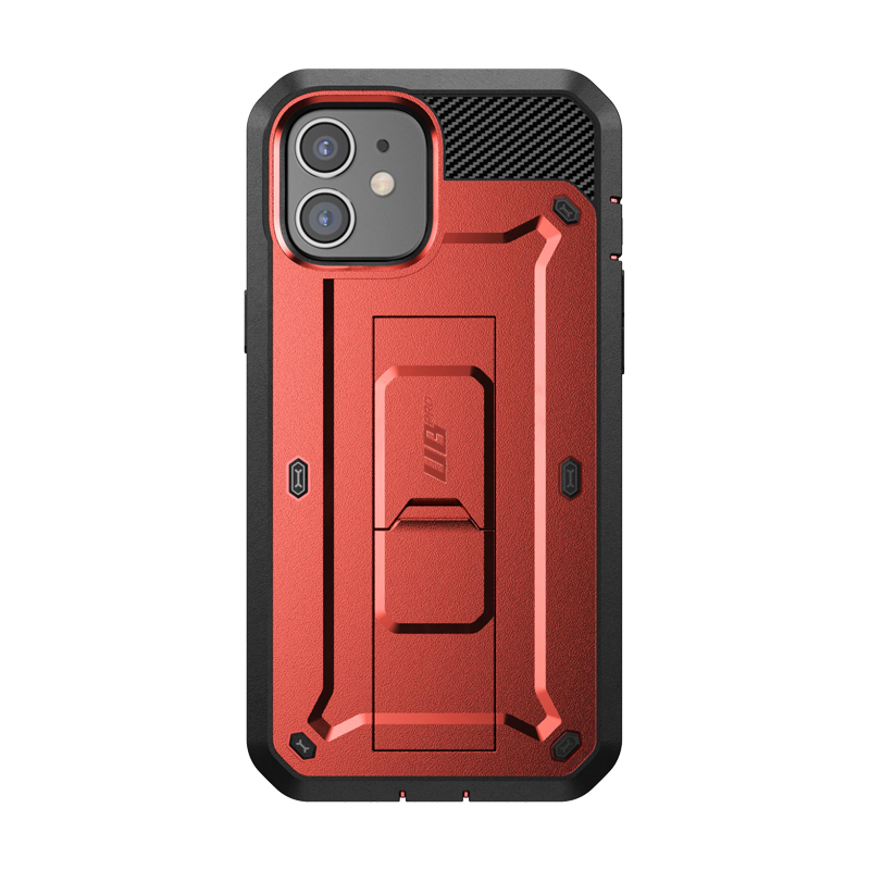 iPhone 12 6.1 inch Unicorn Beetle Pro Rugged Case-Metallic Red