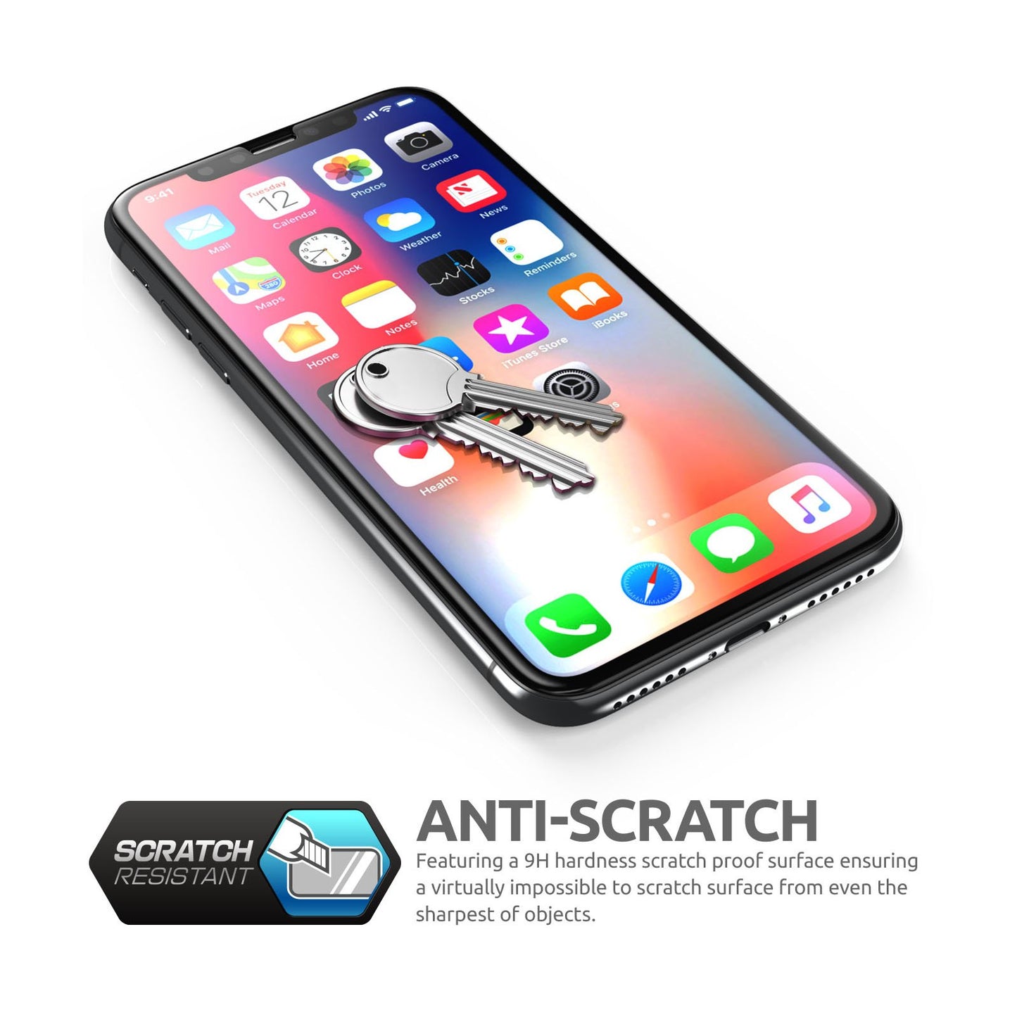 3D Glass Screen Protector (2 pack) for iPhone 6.5 inch 2018 and 2019-Clear