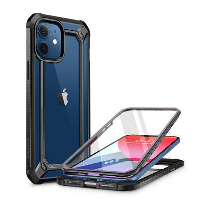 iPhone 12 mini 5.4 inch Unicorn Beetle Exo with Screen Protector Clear Case-Black