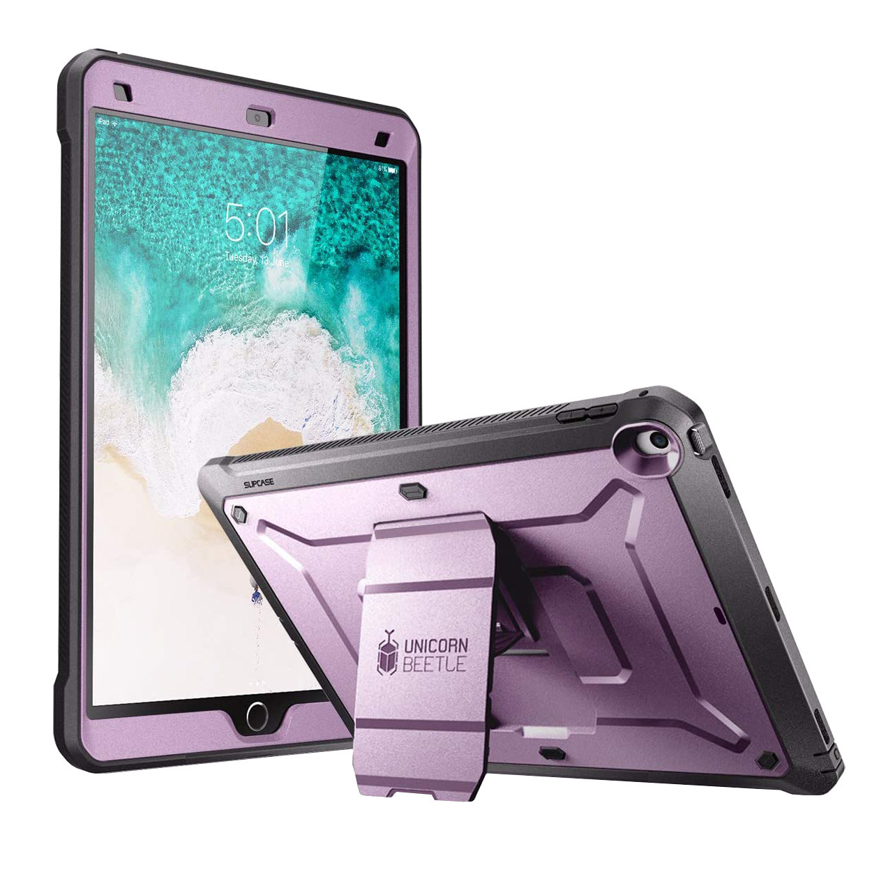 iPad Pro 10.5 inch (2017) Unicorn Beetle Rugged Case with Screen Protector-Metallic Purple