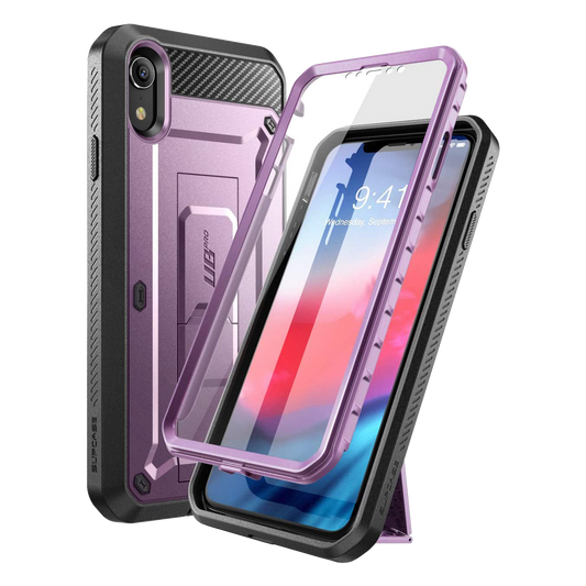 iPhone XR Unicorn Beetle Pro Full-Body Holster Case-Metallic Purple