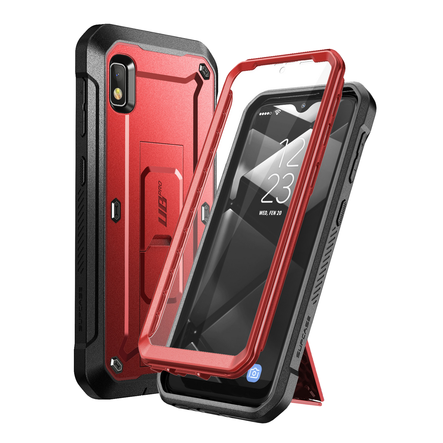 Galaxy A10e Unicorn Beetle Pro Rugged Holster Case-Metallic Red