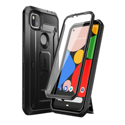 Google Pixel 4a (2020) Unicorn Beetle Pro Rugged Holster Case-Black