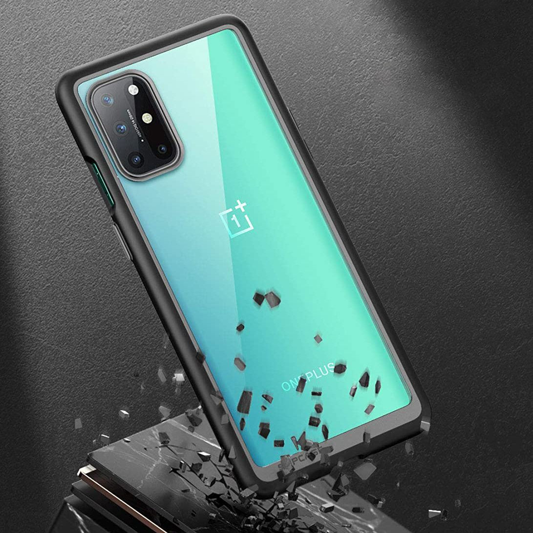 OnePlus 8T Unicorn Beetle Style Clear Bumper Case-Black