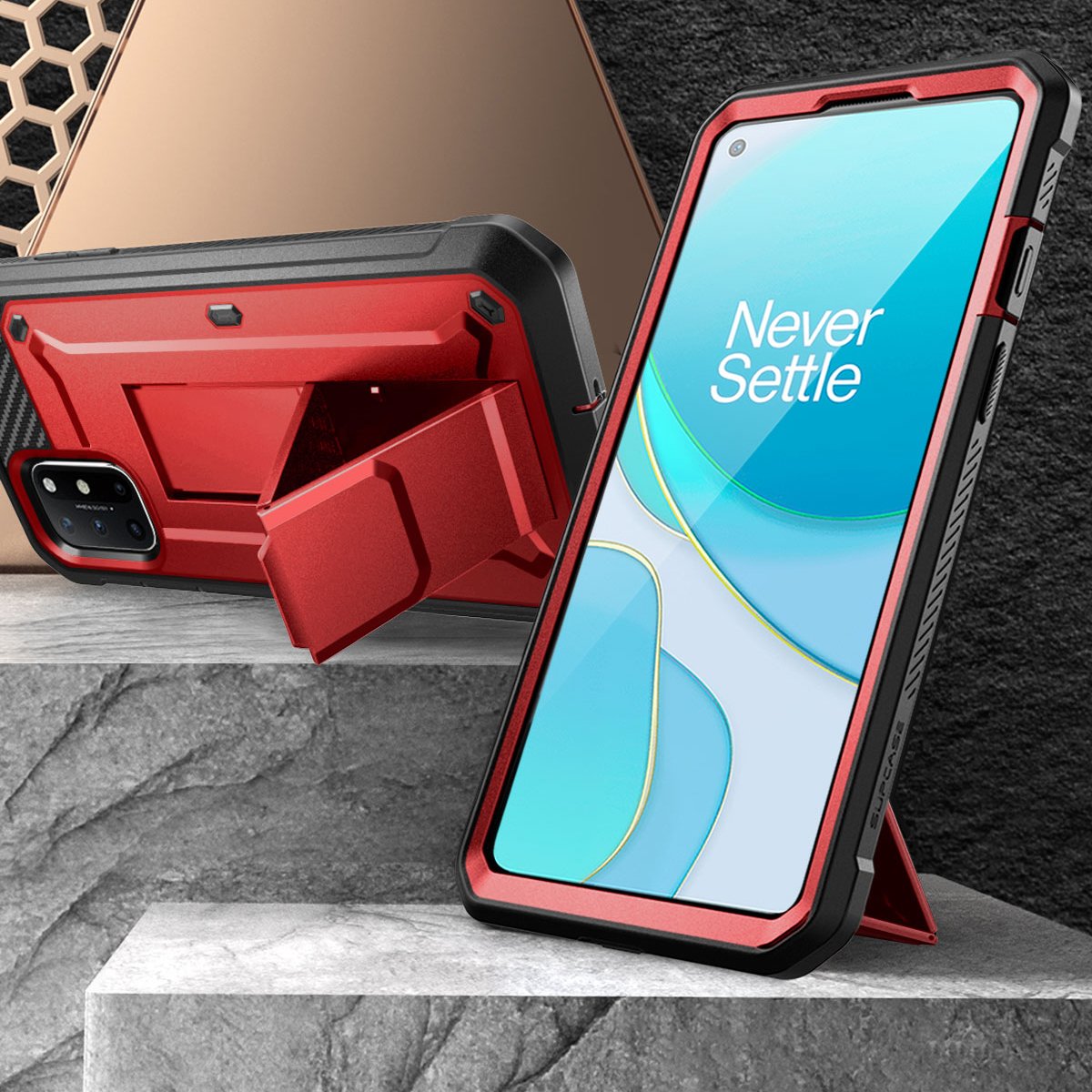 OnePlus 8T Unicorn Beetle Pro Full-Body Case-Metallic Red