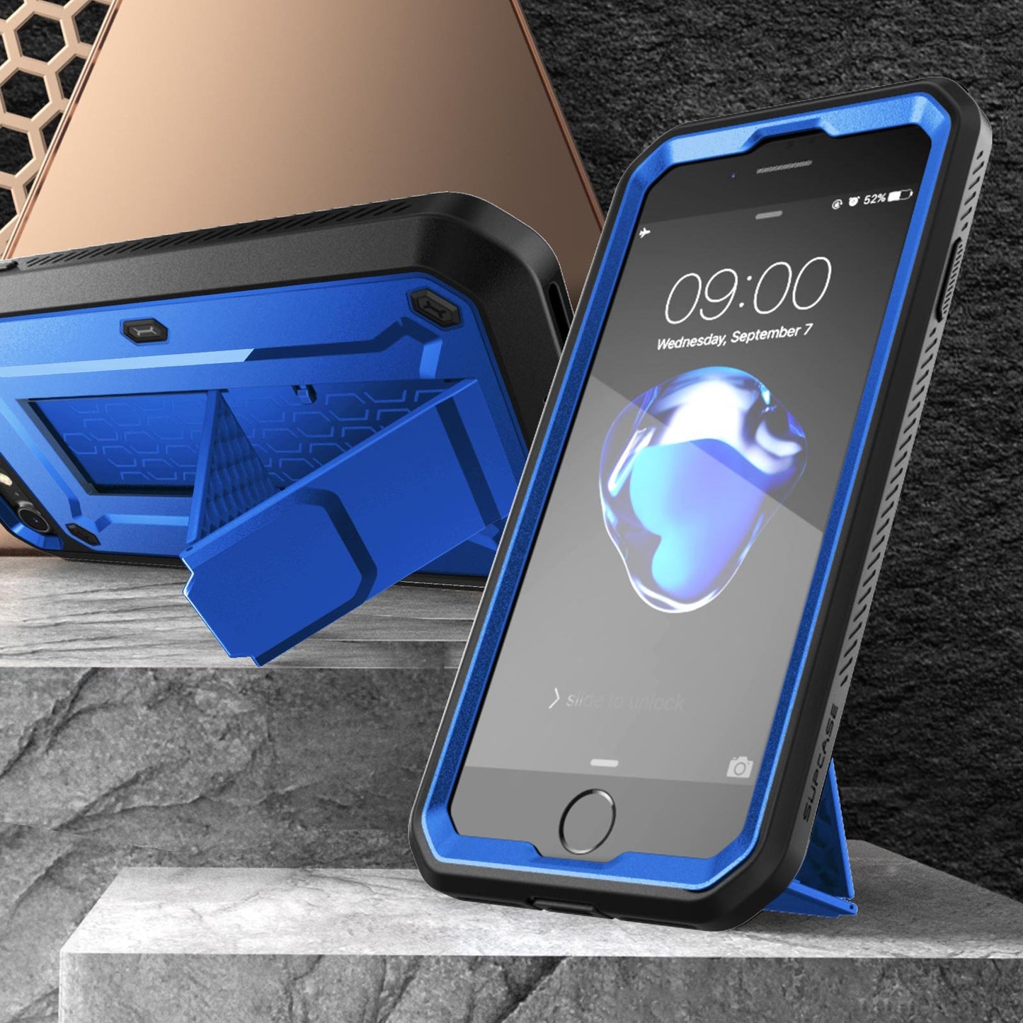 iPhone 7 / 8 Unicorn Beetle Pro Full-Body Case with Kickstand-Dark Blue