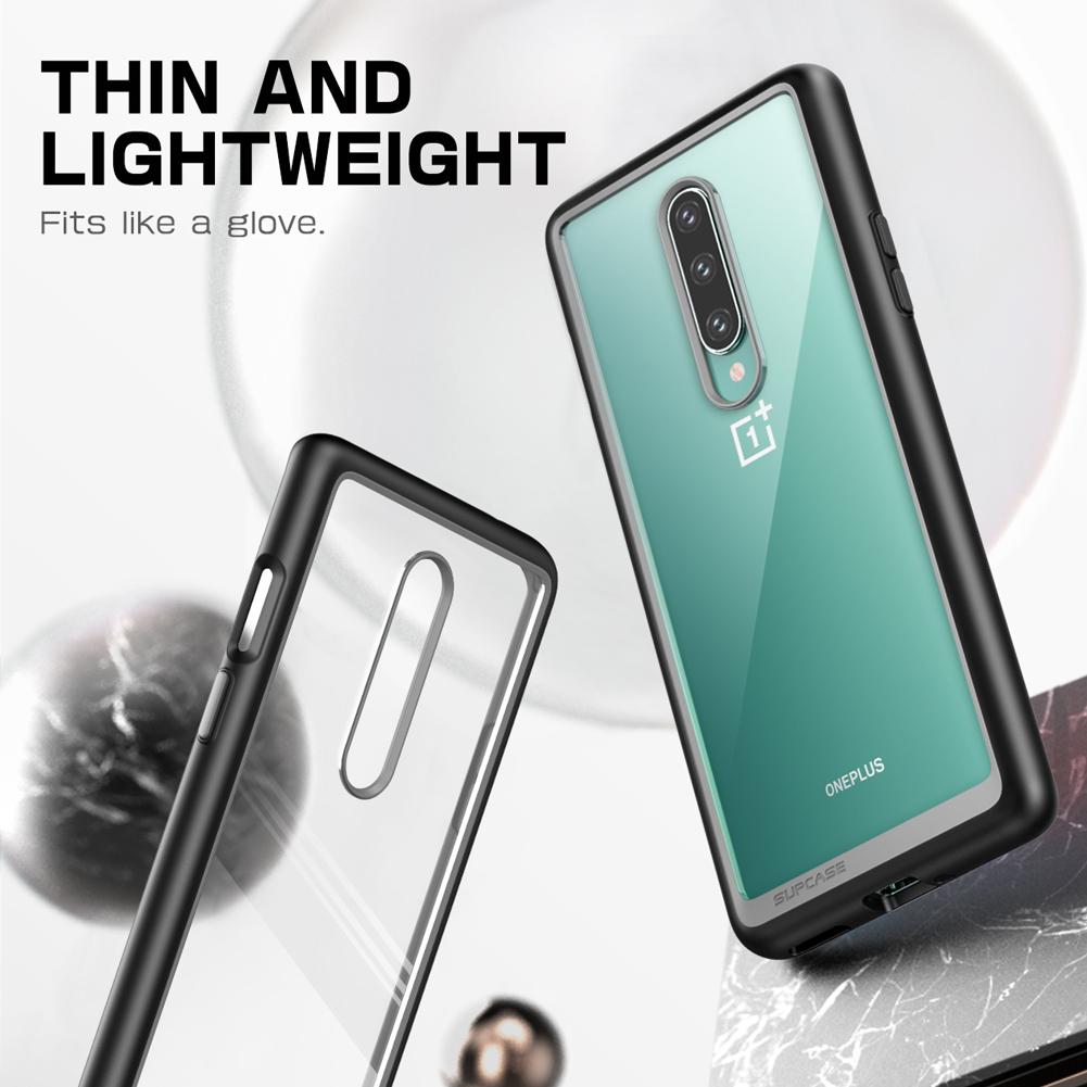 OnePlus 8 Unicorn Beetle Style Clear Bumper Case-Black