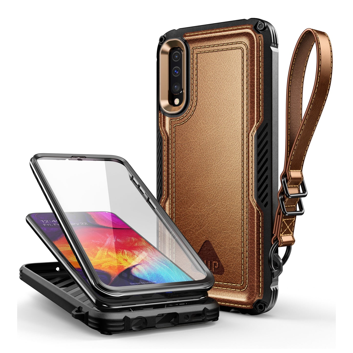 Galaxy A50 Unicorn Beetle Royal Leather Case-Brown