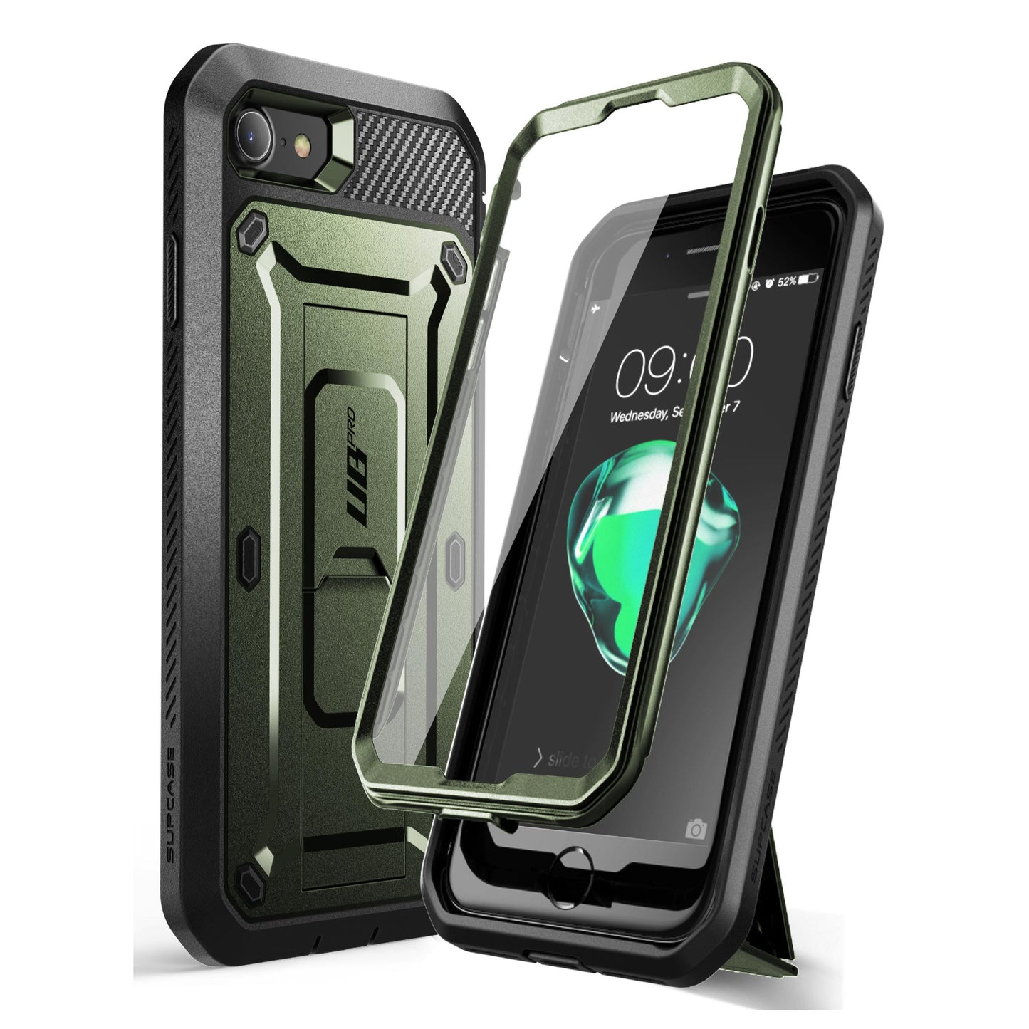 iPhone 7 / 8 Unicorn Beetle Pro Full-Body Case with Kickstand-Dark Green