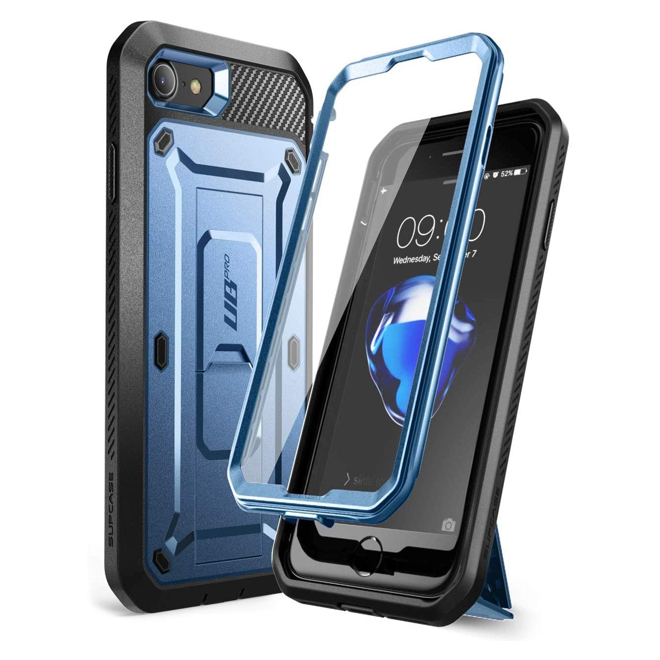 iPhone 7 / 8 Unicorn Beetle Pro Full-Body Case with Kickstand-Metallic Blue