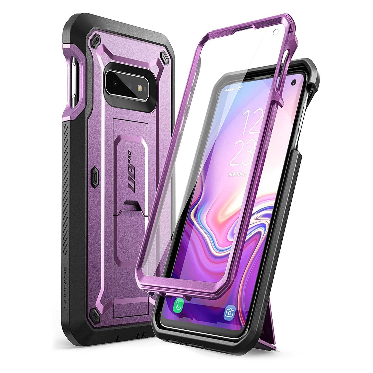 Galaxy S10e Unicorn Beetle Pro Full Body Rugged Holster Case-Metallic Purple