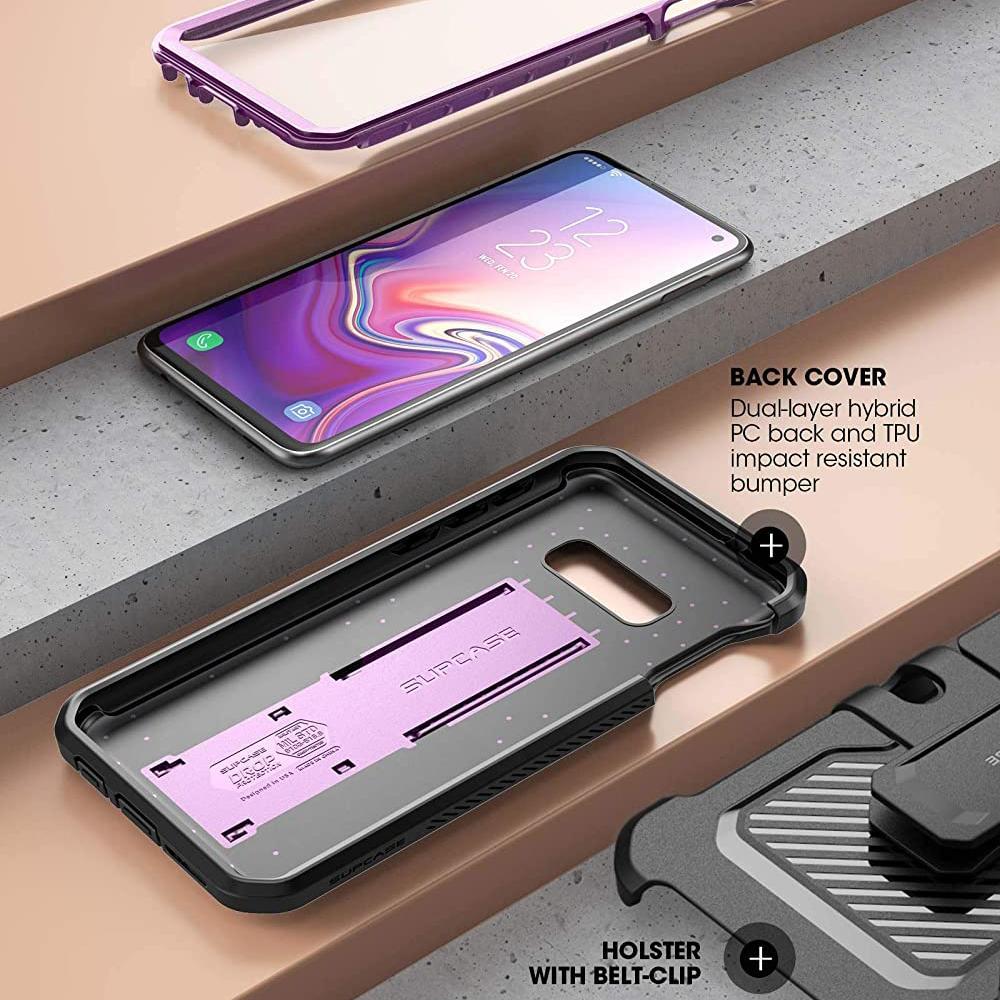 Galaxy S10e Unicorn Beetle Pro Full Body Rugged Holster Case-Metallic Purple