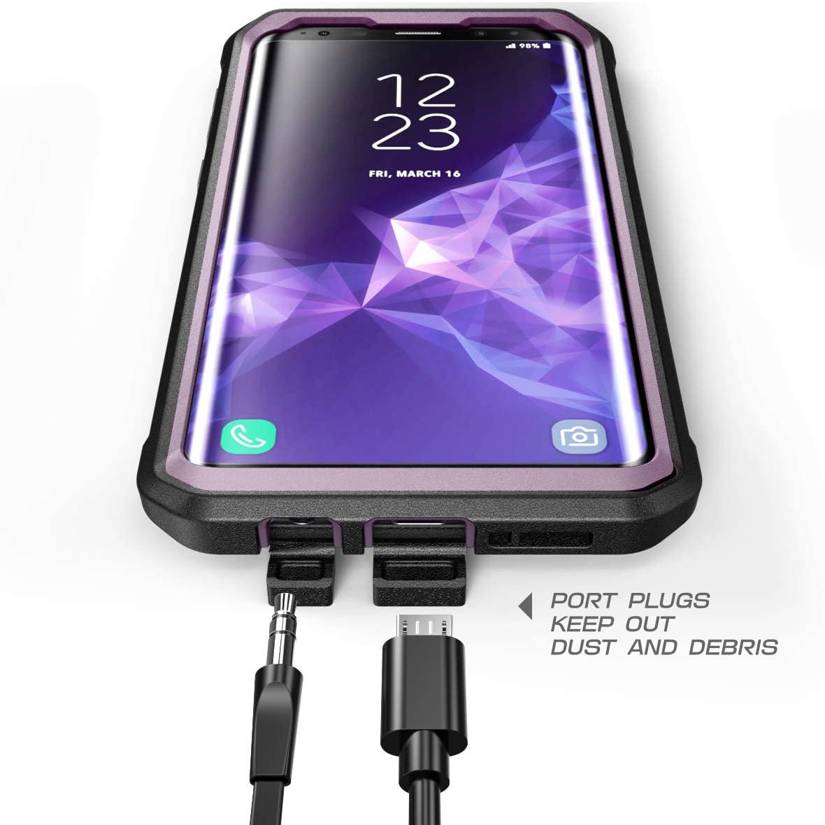 Galaxy S9 Unicorn Beetle Pro Full Body Rugged Holster Case-Metallic Purple