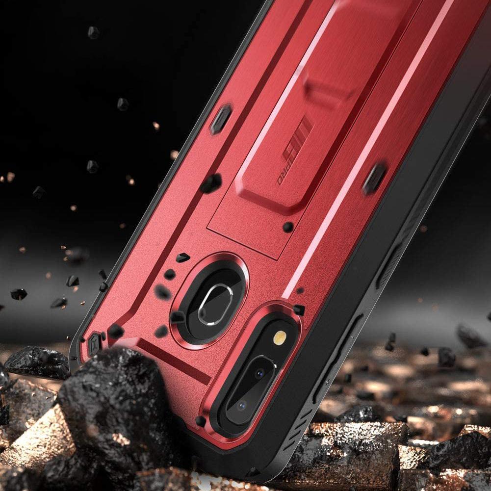 Galaxy A20 / A30 Unicorn Beetle Pro Rugged Holster Case-Metallic Red