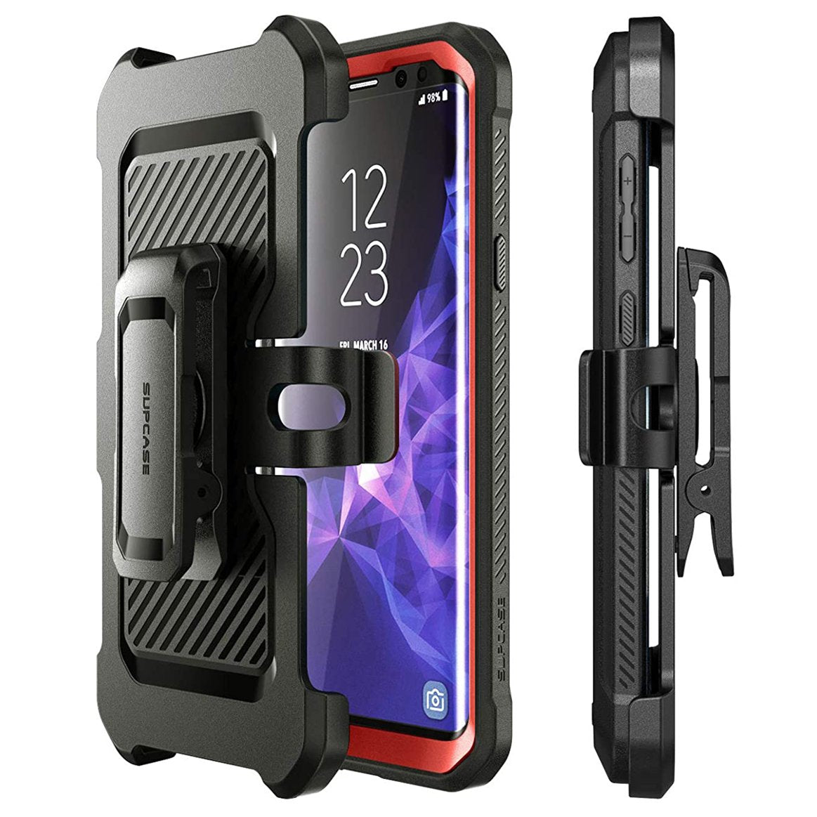 Galaxy S9 Unicorn Beetle Pro Full Body Rugged Holster Case-Metallic Red