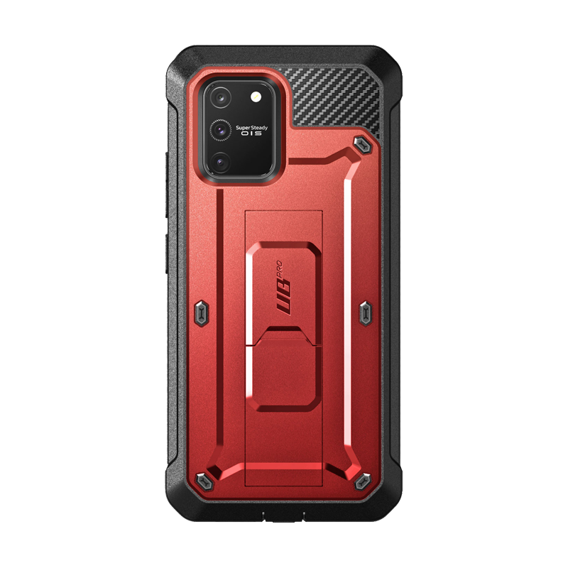 Galaxy S10 Lite Unicorn Beetle Pro Full Body Rugged Holster Case-Metallic Red