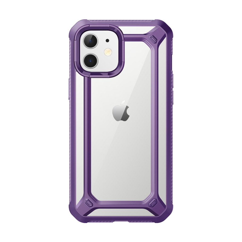 iPhone 12 6.1 inch Unicorn Beetle Exo Clear Case-Purple
