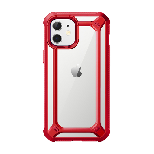 iPhone 12 6.1 inch Unicorn Beetle Exo Clear Case-Red