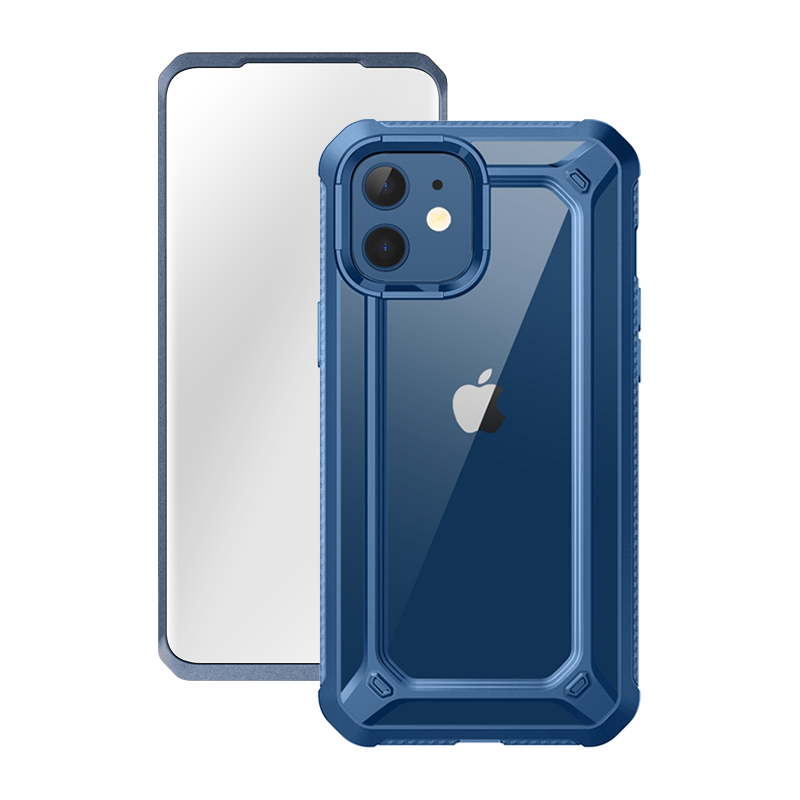 iPhone 12 mini 5.4 inch Unicorn Beetle Exo with Screen Protector Clear Case-Blue