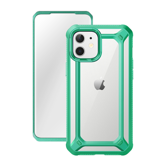 iPhone 12 6.1 inch Unicorn Beetle Exo with Screen Protector Clear Case-Mint Green