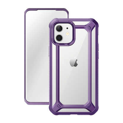 iPhone 12 mini 5.4 inch Unicorn Beetle Exo with Screen Protector Clear Case-Purple