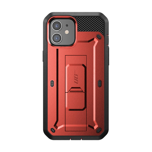 iPhone 12 6.1 inch Unicorn Beetle Pro Rugged Case-Metallic Red