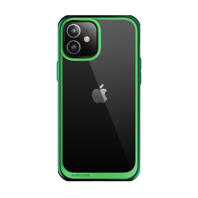 iPhone 12 6.1 inch Unicorn Beetle Style Slim Clear Case-Green