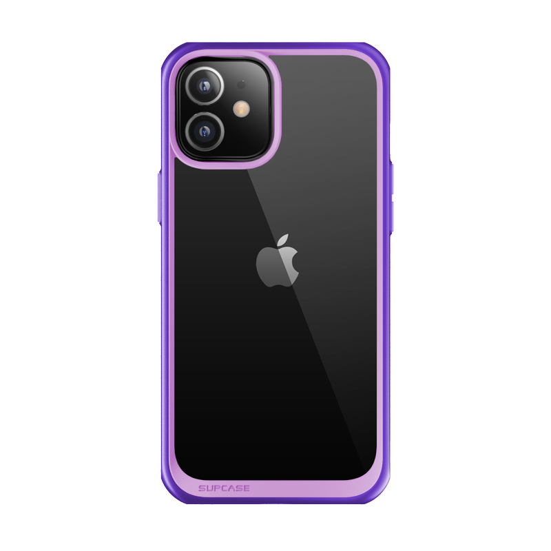 iPhone 12 6.1 inch Unicorn Beetle Style Slim Clear Case-Purple