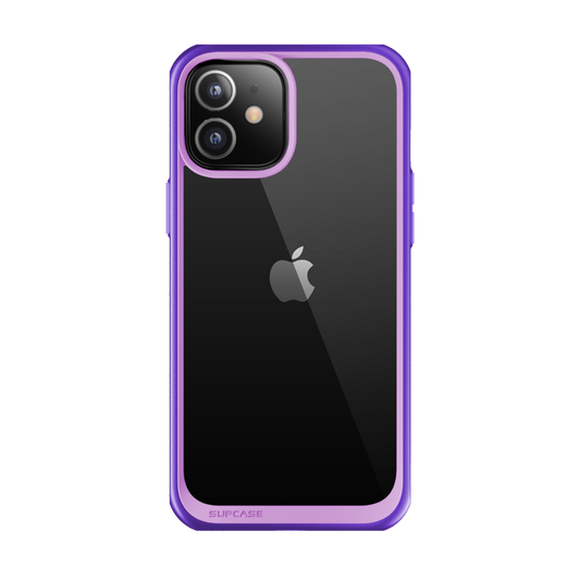 iPhone 12 6.1 inch Unicorn Beetle Style Slim Clear Case-Purple