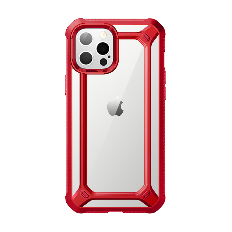 iPhone 12 Pro 6.1 inch Unicorn Beetle Exo Clear Case-Red