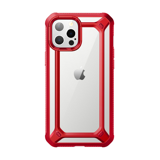 iPhone 12 Pro 6.1 inch Unicorn Beetle Exo Clear Case-Red