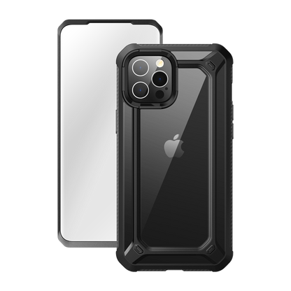 iPhone 12 Pro 6.1 inch Unicorn Beetle Exo with Screen Protector Clear Case-Black