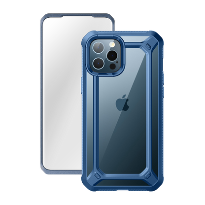 iPhone 12 Pro Max 6.7 inch Unicorn Beetle Exo with Screen Protector Clear Case-Blue