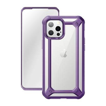 iPhone 12 Pro Max 6.7 inch Unicorn Beetle Exo with Screen Protector Clear Case-Purple