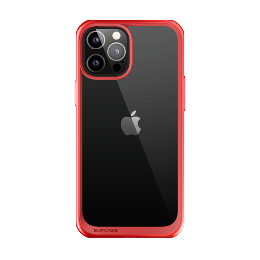 iPhone 12 Pro 6.1 inch Unicorn Beetle Style Slim Clear Case-Red