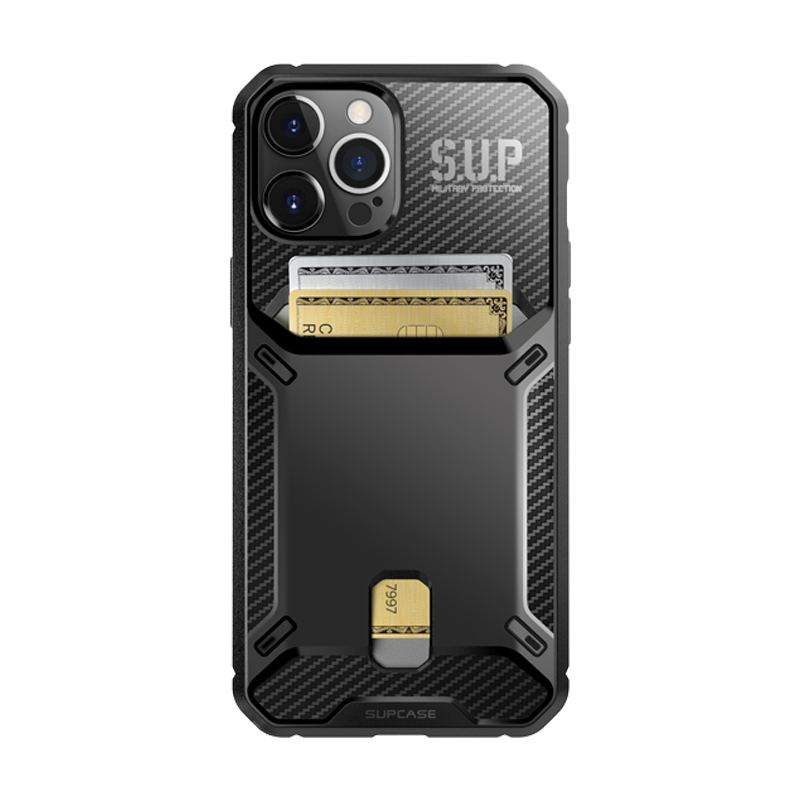 iPhone 12 Pro 6.1 inch Unicorn Beetle Vault Wallet Case-Black