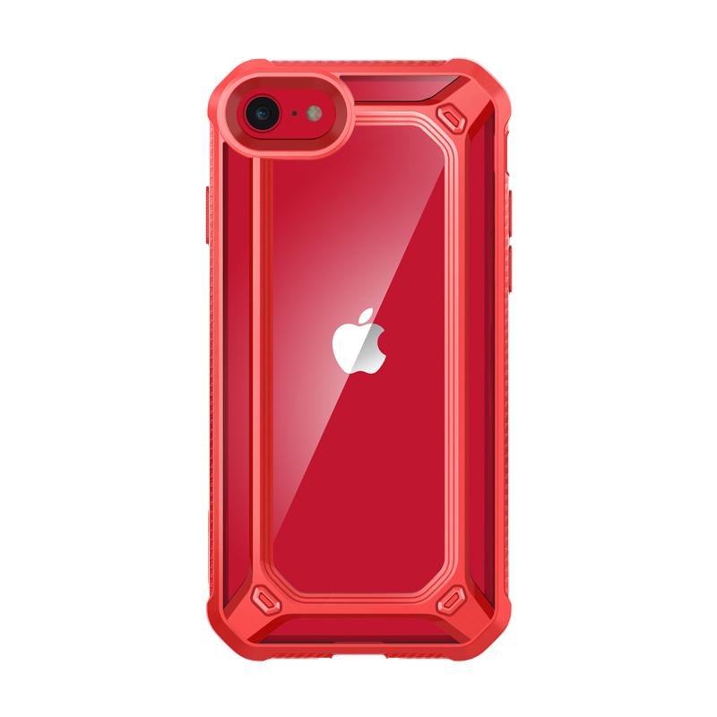 iPhone SE (2020) Unicorn Beetle Exo Clear Case-Red