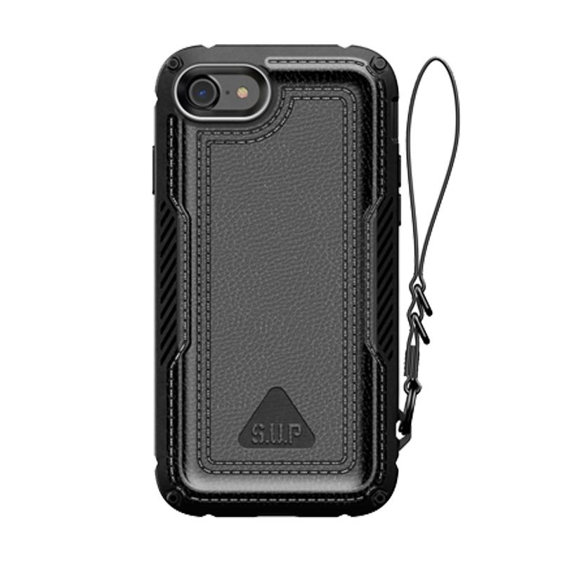 iPhone 7 / 8 Unicorn Beetle Royal Rugged Leather Case-Black