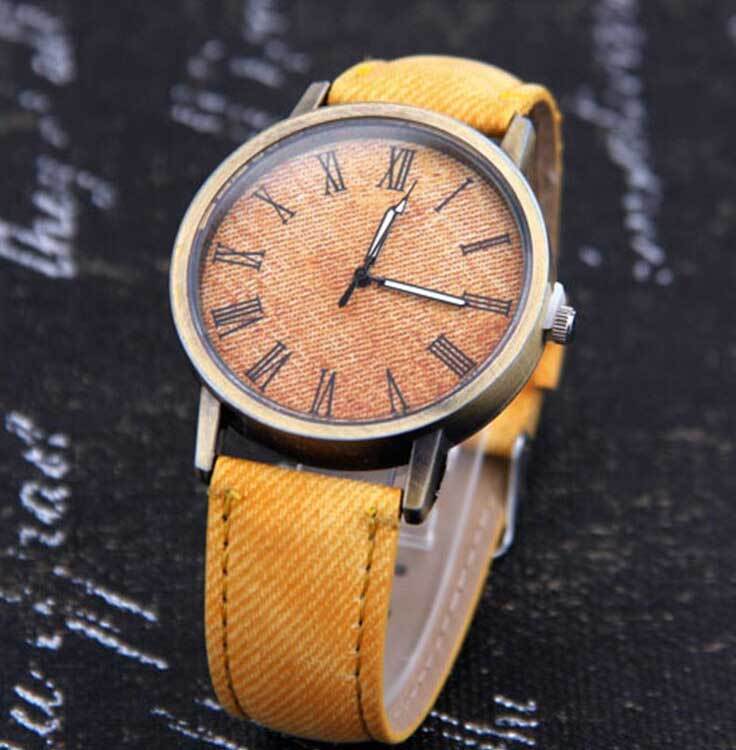 Quartz Watch Denim Design Leather Strap Male Casual Wristwatch Relogio Feminino Ladies And Female Watch