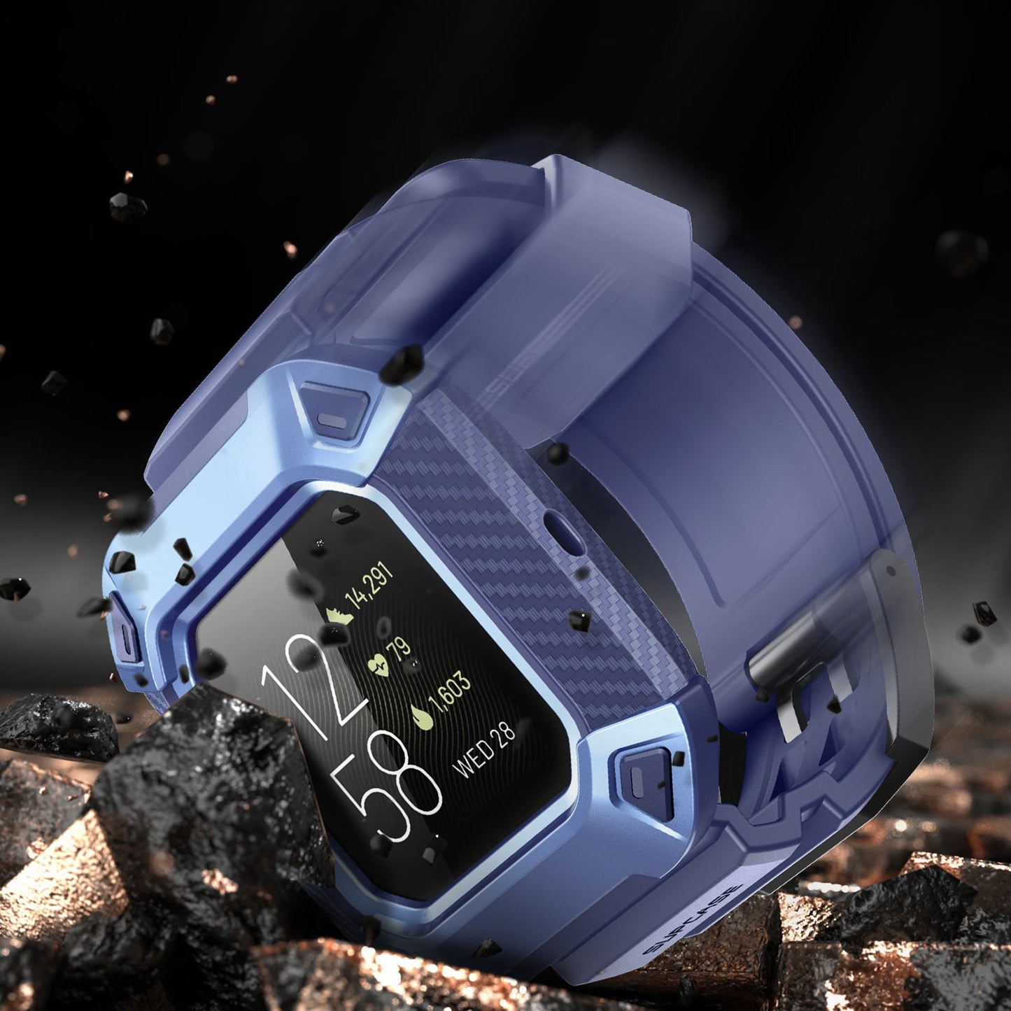 Fitbit Versa 2 Unicorn Beetle Pro Rugged Case-Blue