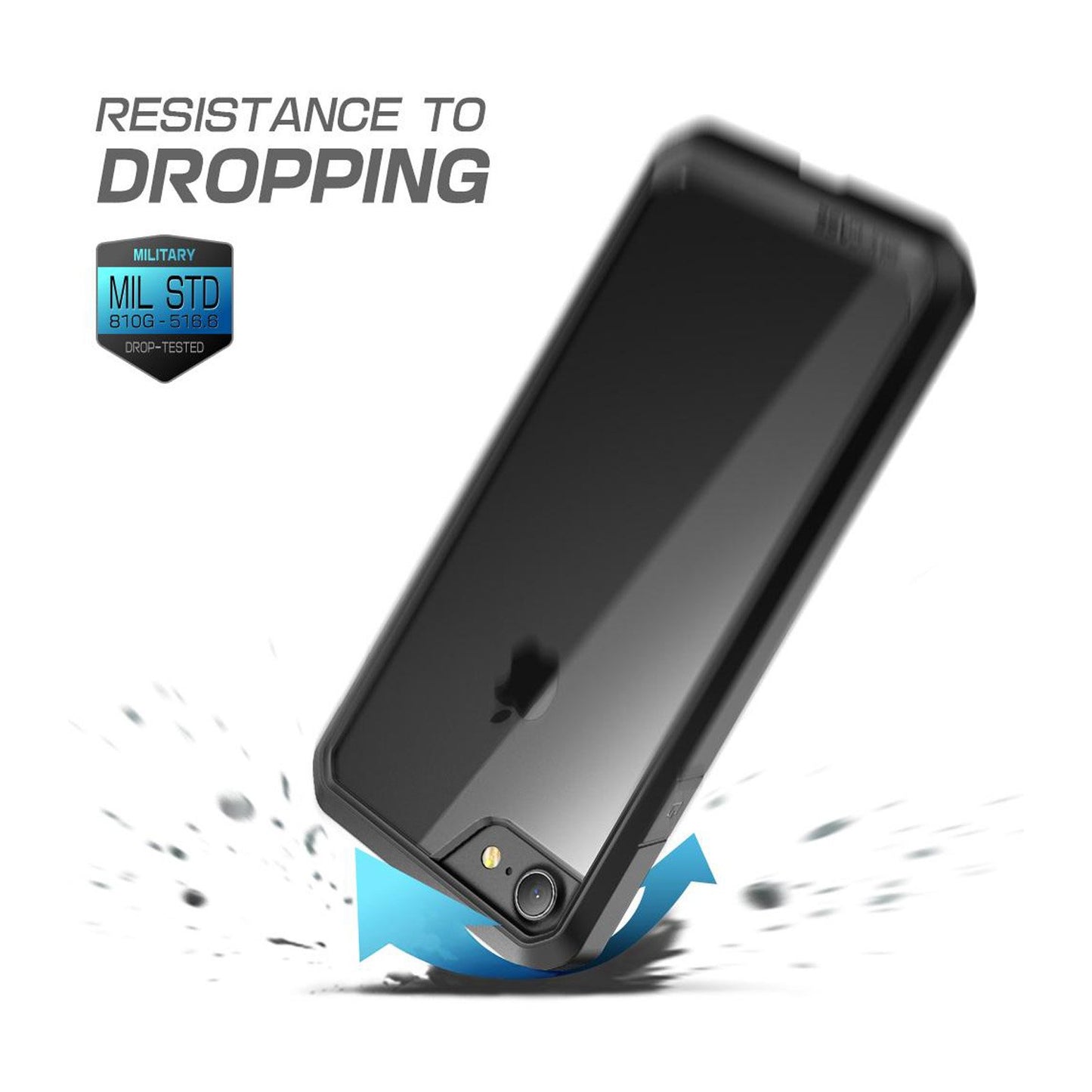 iPhone 8 Unicorn Beetle Hybrid Protective Bumper Case-Black