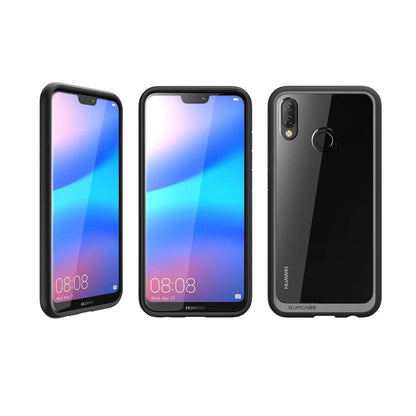 Huawei Nova 3i Unicorn Beetle Style Clear Bumper Case-Black