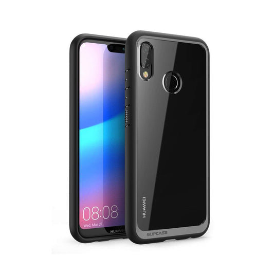 Huawei Nova 3i Unicorn Beetle Style Clear Bumper Case-Black