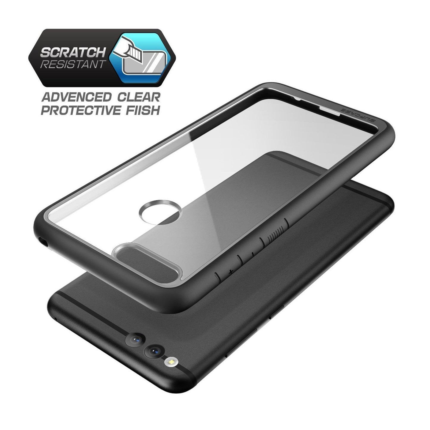 Huawei Mate SE Unicorn Beetle Style Slim Clear Case-Black