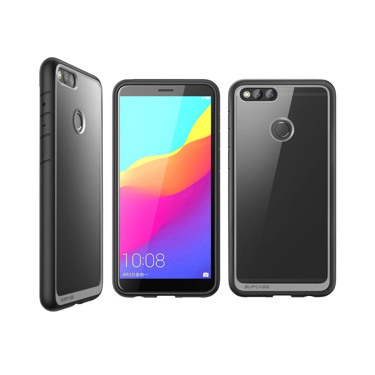 Huawei Mate SE Unicorn Beetle Style Slim Clear Case-Black