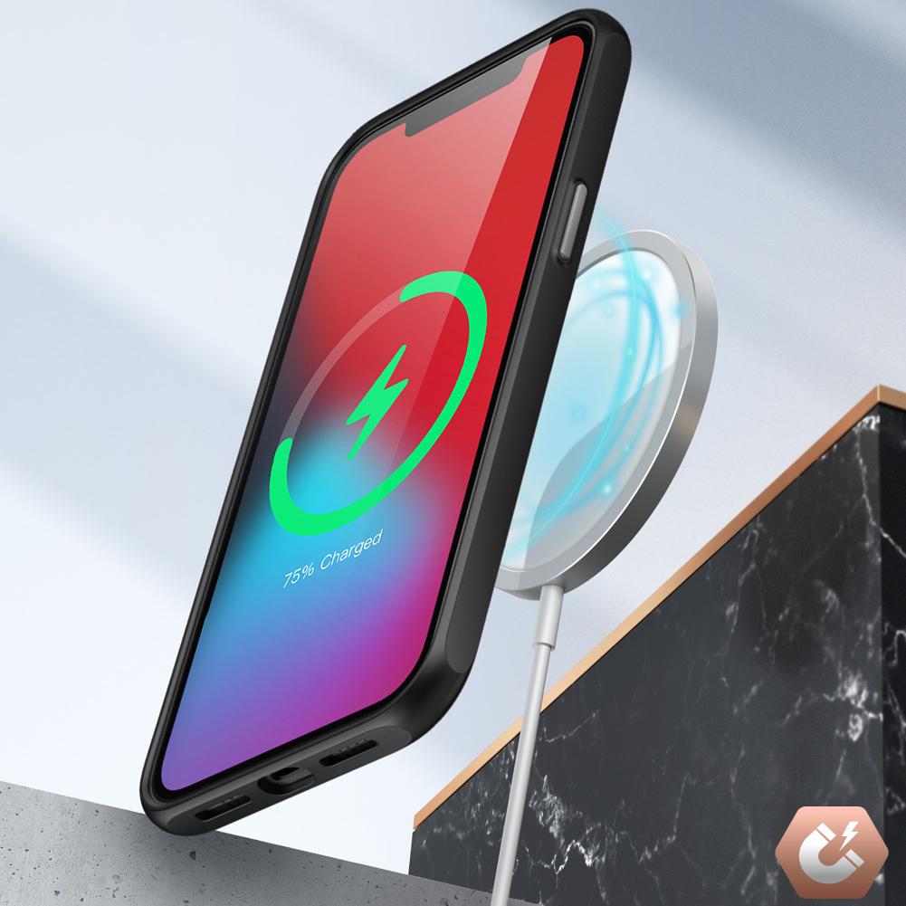 iPhone 12 mini 5.4 inch Unicorn Beetle Style Slim Clear Case-Black