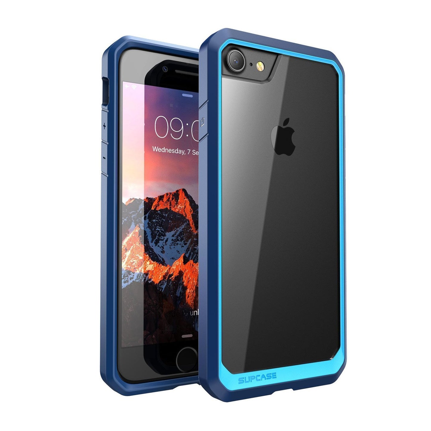 iPhone 8 Unicorn Beetle Hybrid Protective Bumper Case-Blue