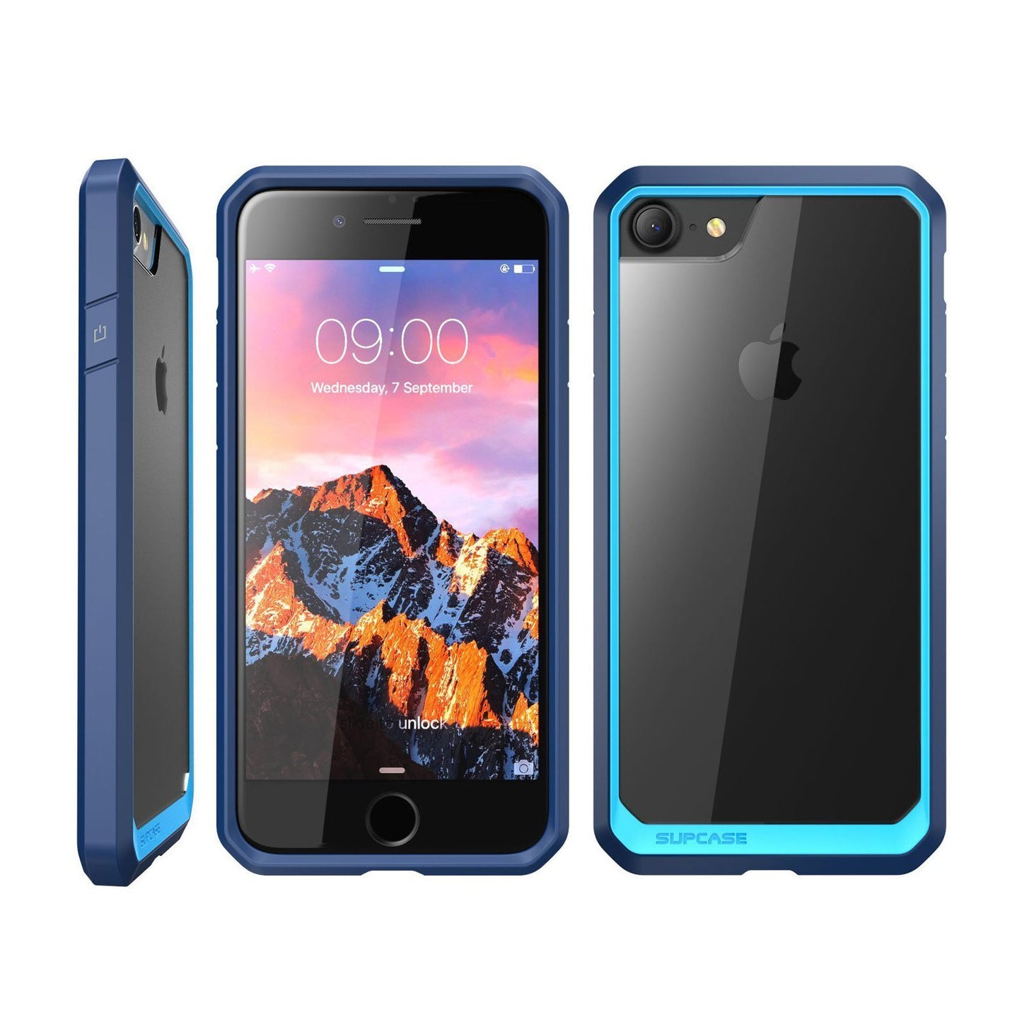 iPhone 8 Unicorn Beetle Hybrid Protective Bumper Case-Blue