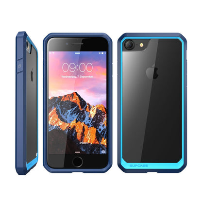 iPhone 8 Unicorn Beetle Hybrid Protective Bumper Case-Blue